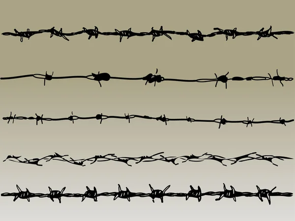 Barbed Wire elements 1 — Stock Vector