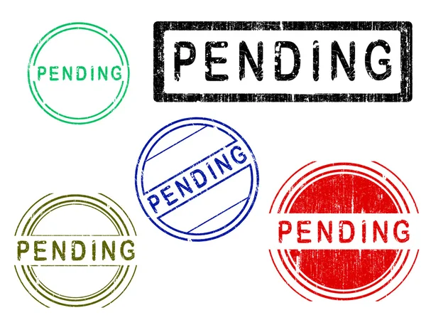 5 Grunge effect Office Stamps - PENDING — Stock Vector