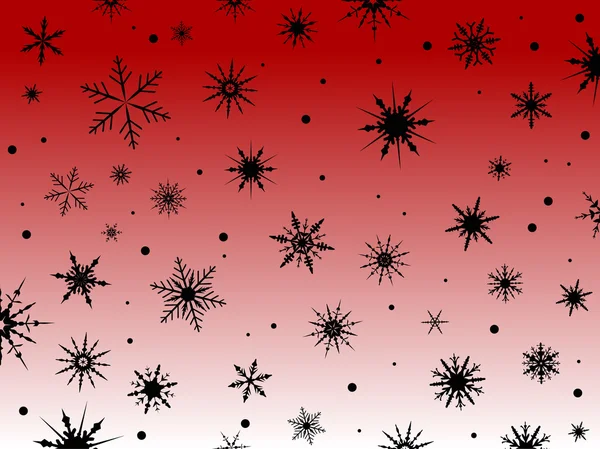 红黑的雪边框 — 图库矢量图片