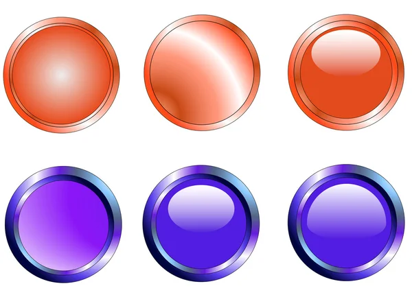 6 Botones Web — Archivo Imágenes Vectoriales