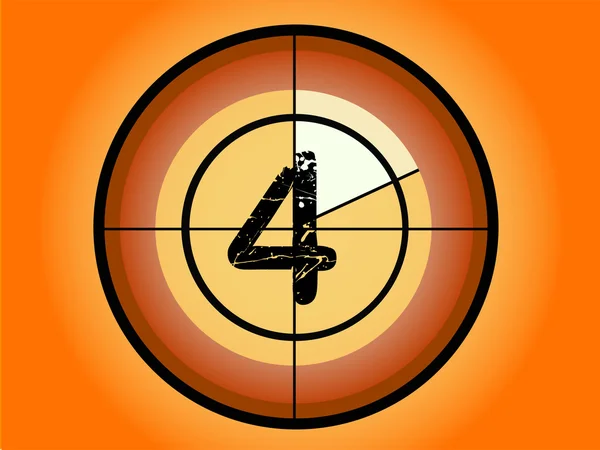 Cirkel Countdown - op 4 — Stockvector