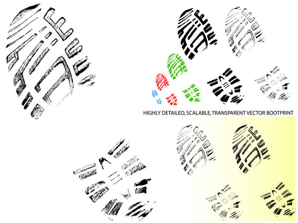 Vector Bootprint - Highly detailed and transparent