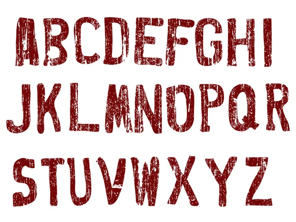 Alphabet Grunge A-Z — Image vectorielle