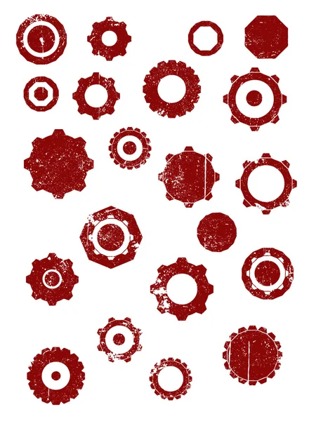 Grunge elements - Cogs and wheels — Stock Vector