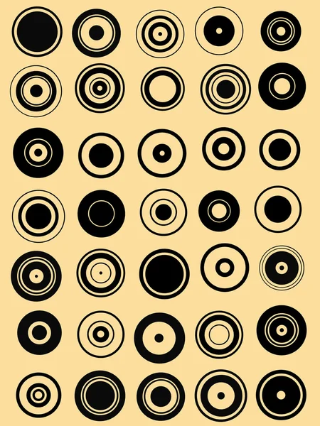 35 Circle Graphic Elements — Stock Vector