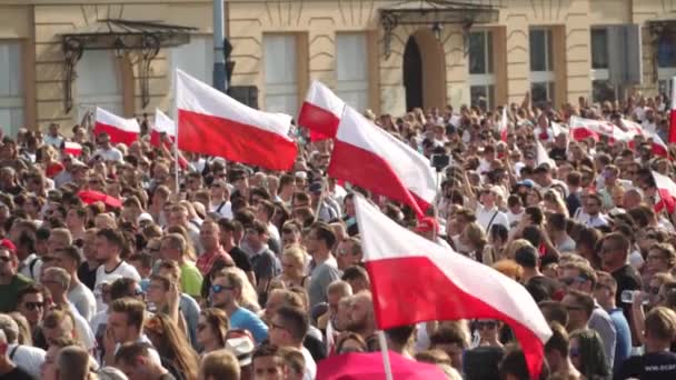 POLAND, WARSAW - 1 August 2019: Polish hour W — Stock Video