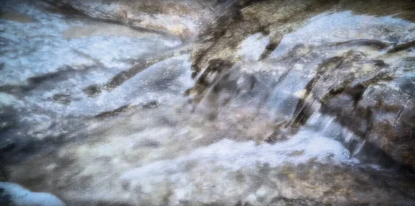 Gestileerde Grunge Natuurlijke Achtergrond Textuur Van Steen Water — Stockfoto