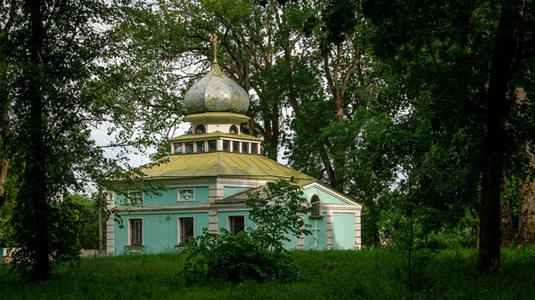 Antigua Iglesia Con Cúpula Entre Árboles Verdes — Foto de Stock