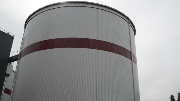 Biogas plant water treatment facility sludge renewable energy — Stock Video