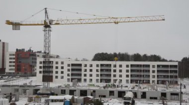 İnşaat beton yeni ev inşa için torba vinç