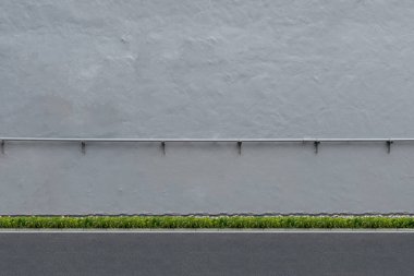 Sokak duvarı arka planı, endüstriyel arka plan, depo tuğla duvarlı boş Grunge şehir sokağı