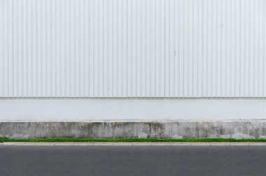 Sokak duvarı arka planı, endüstriyel arka plan, depo tuğla duvarlı boş Grunge şehir sokağı