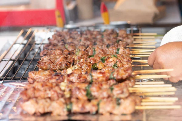 Barbecue Street Food Taipei Taiwan — Foto Stock