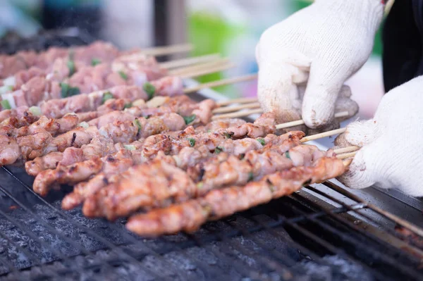 Barbecue Street Food Taipei Taiwan — Foto Stock