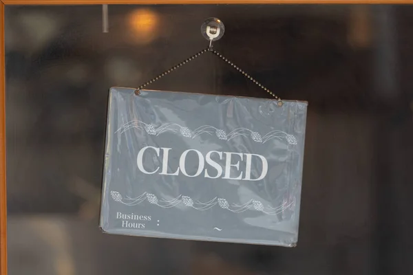 Sorry Zijn Gesloten Bord Opknoping Buiten Een Restaurant Winkel Kantoor — Stockfoto