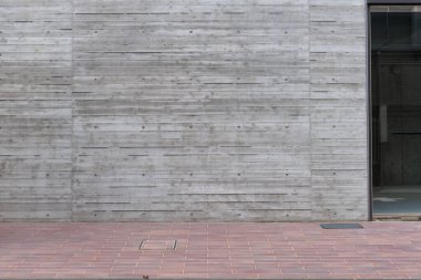 Sokak duvarı arka planı, endüstriyel arka plan, depo tuğla duvarlı boş Grunge şehir sokağı