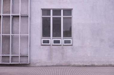 Sokak duvarı arka planı, endüstriyel arka plan, depo tuğla duvarlı boş Grunge şehir sokağı