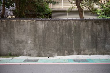 Sokak duvarı arka planı, endüstriyel arka plan, depo tuğla duvarlı boş Grunge şehir sokağı