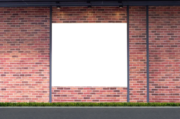 Cartelera Grande Blanco Una Pared Calle Pancartas Con Espacio Para —  Fotos de Stock