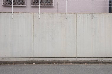 Sokak duvarı arka planı, endüstriyel arka plan, depo tuğla duvarlı boş Grunge şehir sokağı