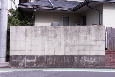 Sokak duvarı arka planı, endüstriyel arka plan, depo tuğla duvarlı boş Grunge şehir sokağı