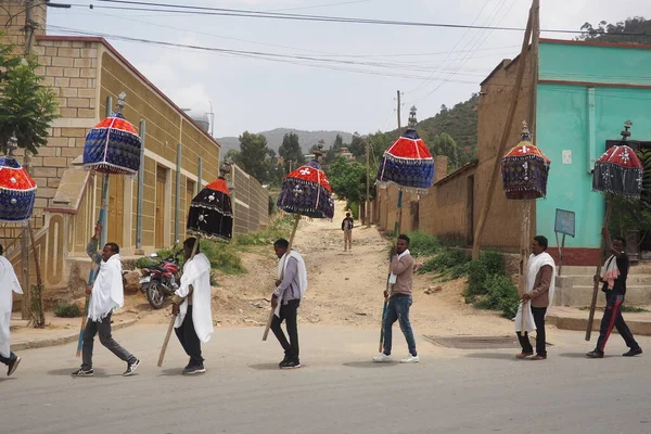 Mekele Tigray Etiópia 2019 Augusztus Vallási Szertartás Mekelében Tigray Regionális — Stock Fotó