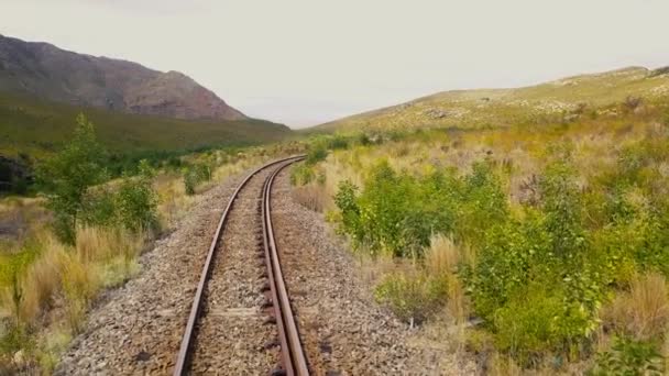 Railway Line Empty Landscape — ストック動画