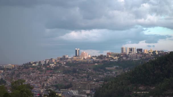 Long Shot Dari Kigali Ibukota Rwanda — Stok Video