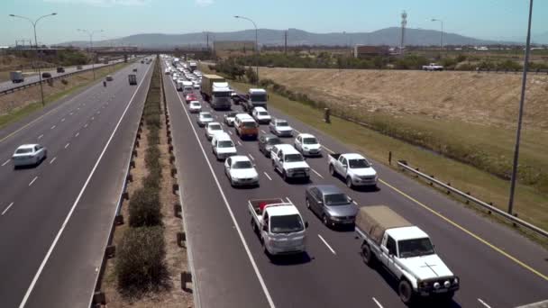 高速公路上的空中交通堵塞 — 图库视频影像
