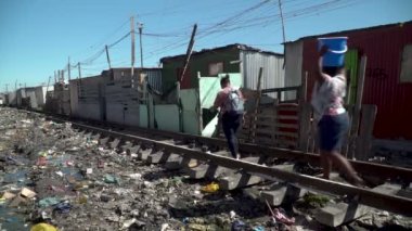 Shacks in South African township, near Cape Town