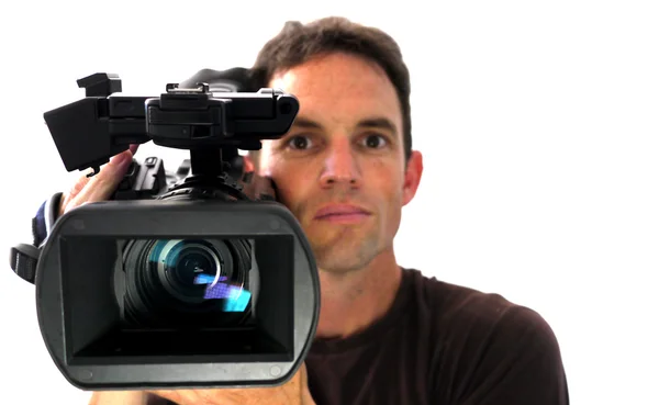 Kameraman a video kamera — Stock fotografie