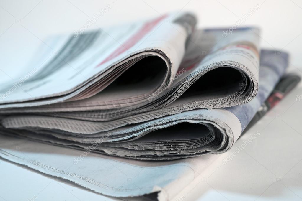 stack of newspapers