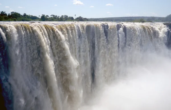 Victoria falls von zimbabwe aus gesehen — Stockfoto