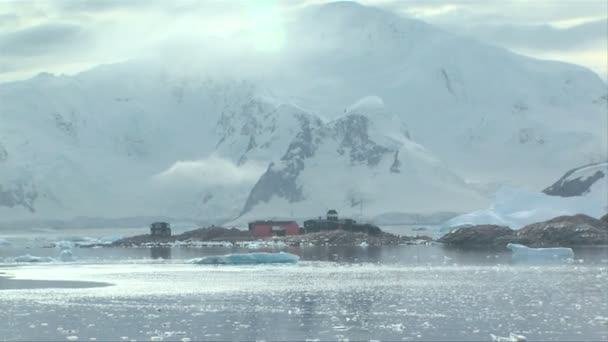 Paisagem gelada na antártica — Vídeo de Stock