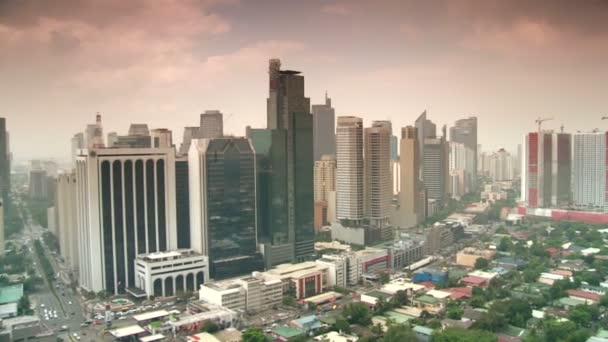 Вид сверху на Манилу, Филиппины — стоковое видео