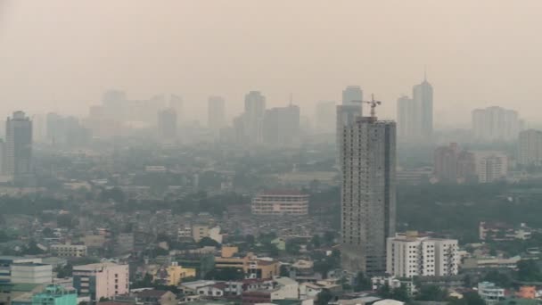 Aerial view over manila, philippines — Stock Video