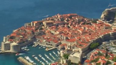 Hırvatistan dubrovnik limanının havadan görünümü