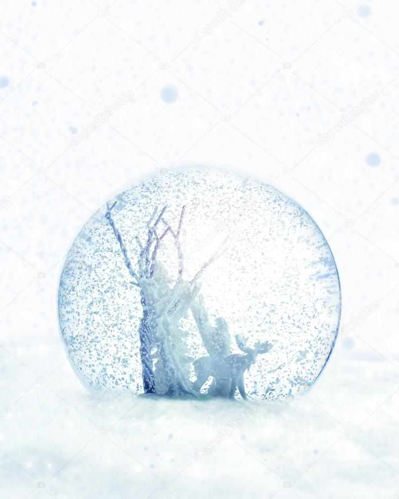 Magical snow globe