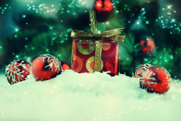 Regalo di Natale e decorazioni — Foto Stock