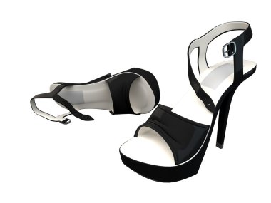 3D render kadın ayakkabısı