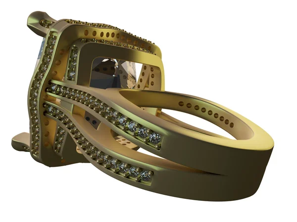 3D render Diamond ring — Stockfoto