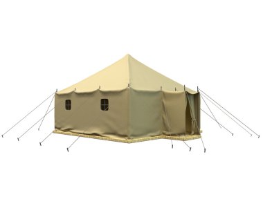 bir askeri çadır 3D render