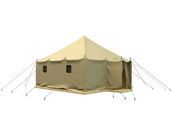 Representación 3D de una carpa militar — Foto de Stock