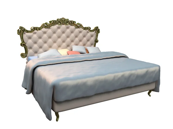 3D rendering of a classic bed — Stock Photo, Image