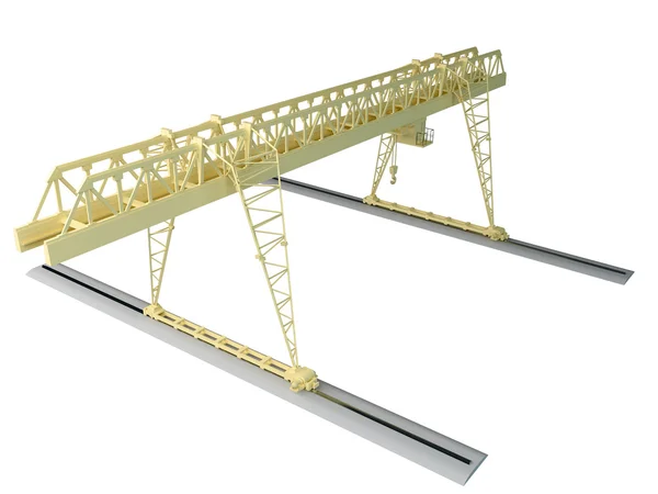 3D vykreslování zvedací jeřábové — Stock fotografie