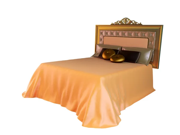 Klasik bir yatak 3D render — Stok fotoğraf