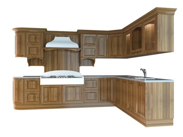 3D render mobilya mutfak için — Stok fotoğraf
