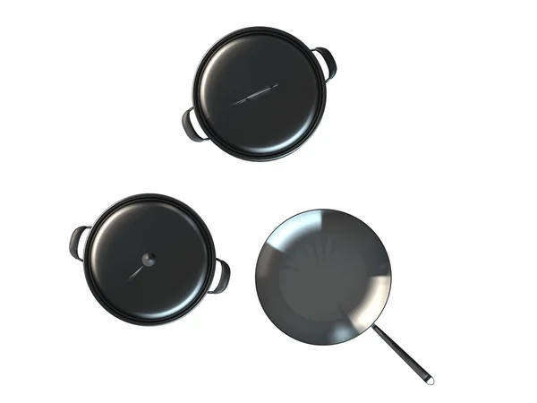 3D rendering pans — Stock Photo, Image