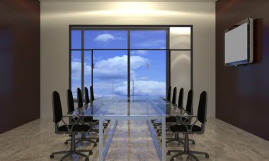 ofis alanı 3D render