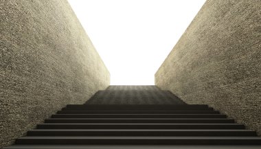boş bir merdiven 3D render